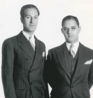 George Gershwin （左）和他哥哥 Ira Gershwin。